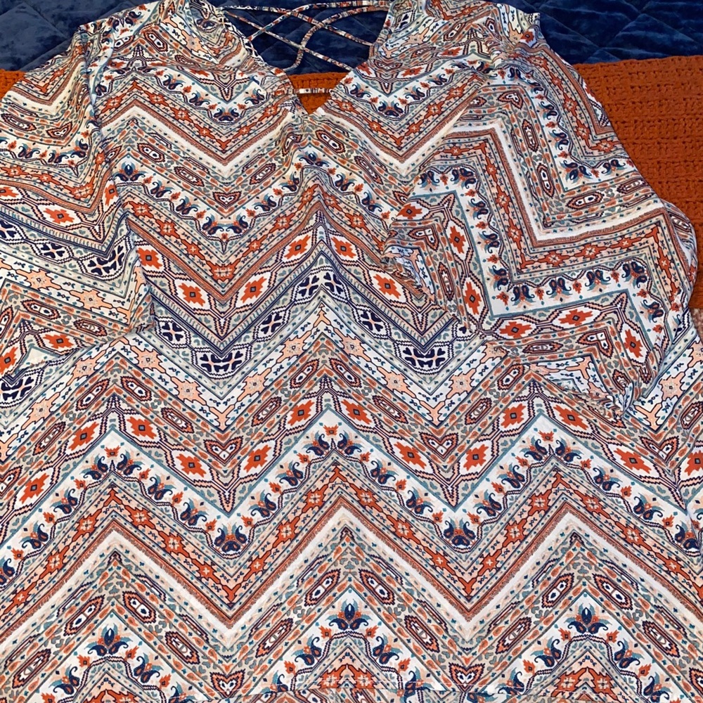 Torrid multicolored ¾ sleeve blouse